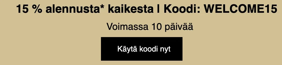 Kuponkinäyttö - Atelier Goldner - Atelier Goldner [[alennuskoodi]] 15 % alennusta kaikesta