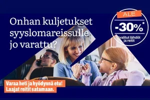 Vielä ehdit! 🚌 Kuljetukset -30% valituille syysloma- ja tanssilähdöille!