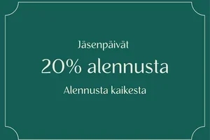 Jäsenpäivät: 20% alennusta