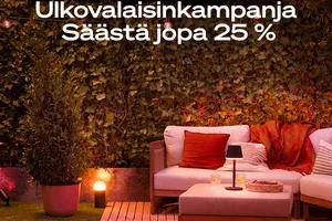 Kampanja! Säästä jopa 25 % ulkovalaisimista