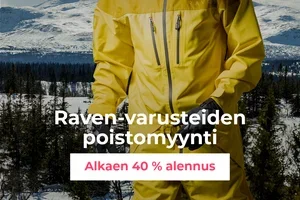 Raven-varusteita jopa 40 % alennuksella