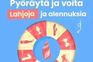 Onnekas olo? Pyöräytä ja voita nyt 🤩