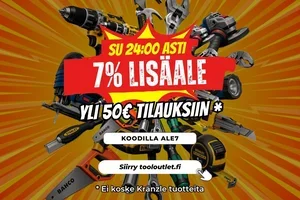 7% lisäale yli 50€ tilauksiin - lähes koko valikoimaan! 💥