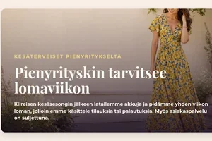❗ Lähetystauko ensi viikolla - tilaa pe 7.8. klo 16 mennessä