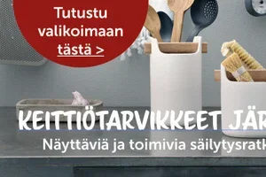 Järjestä kesä keittiöösi. Kätevät säilytysratkaisut nyt edullisesti.