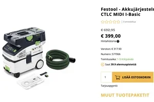 ⚠  Vain tänään enää - pari imuria lähes kahden akun hinnalla - KAUPAN päälle kaksi akkua