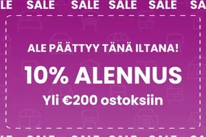 🚨 Viimeinen mahdollisuus: 10 % alennus päättyy tänään!