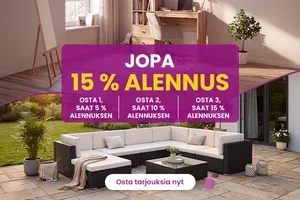 Jopa 15 % alennus alkaa juuri nyt