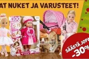 Joulun nukkesuosikit Baby Bornista ja Barbeista aloittaen