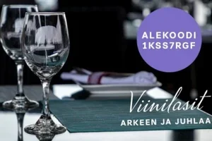 Viinilasit syksyyn Inessasta.10 euron alennus kaikkiin lasiostoksiisi.