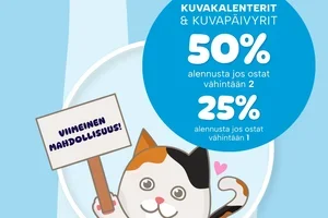 Viimeinen mahdollisuus! 50% alennus kuvakalentereista, kun ostat 2 tai enemmän