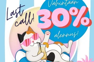 Vielä tänään! Vähintään 30% alennus* 🩷