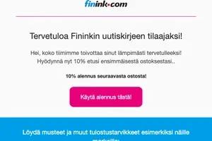 Tervetuloa Fininkin uutiskirjeen tilaajaksi!