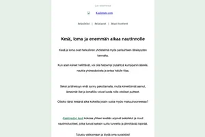 Jotta kesällä olisi nautinnollisempaa...