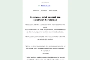 Mikä kesässä saa suomalaiset syttymään?