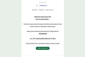 Nappaa juhannuksen alekoodi käyttöösi