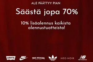 10% EXTRAA koko alesta!