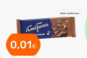 💚 Fazer suklaalevy 0,01 € 😍 Sentillä sipsiä!