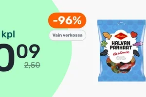 Halvan karkit 0,09€ 😍 Ilmainen lahjatuote tilaukselle! 💚