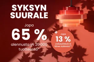 Valaisintarjouksia kaikkiin huoneisiin 🥰 