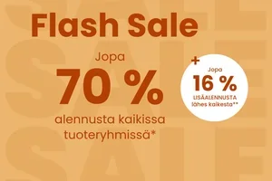 Flash Sale: Jopa 16 % ylimääräinen alennus 😍
