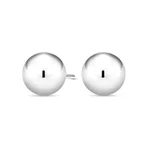 Valkokultaiset pallokorvakorut, 6mm pallo, 14K valkokulta