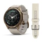 Garmin Fenix 9 Pro inReach AMOLED, 43mm, kullanvärinen titaani ja luunharmaa nahkaranneke, älykello 010-04335-41
