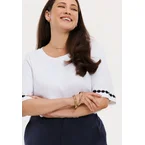 T-shirt cuff embellishment COTTON
