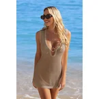 V-Neck Crochet Beach Cover Up Dress
