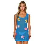 3D Starfish & Shells Crochet Beach Cover Up Dress