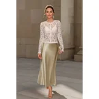 Golden Thread Vintage Wool Crochet Cardigan