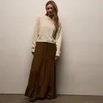 Soft Matte Long Skirt - Gingerbread