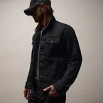 Stretch Denim Jacket - Night Palms