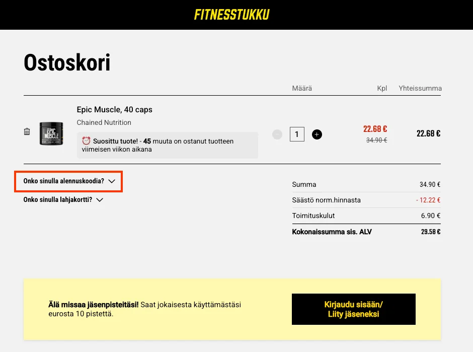 Kuinka käyttää - Fitnesstukku