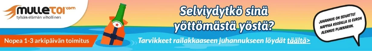 Kuponkinäyttö - Mulletoi - Mulletoi alennuskoodi: [[10€ alennus]] juhannustarjouksena