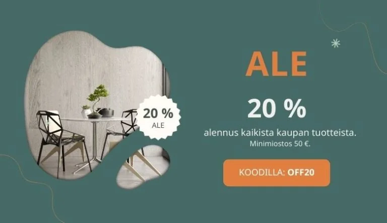 Kuponkinäyttö - Offerilla - Offerilla alennuskoodi: [[20 % alennus]] yli 50€ ostoksista