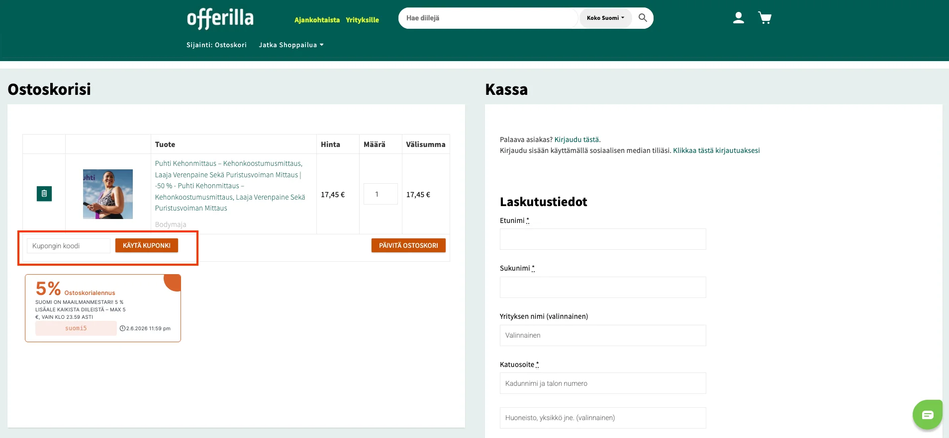 Kuinka käyttää - Offerilla