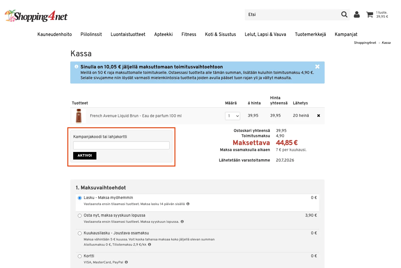 Kuinka käyttää - Shopping4net