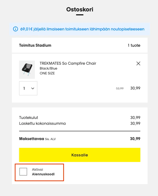 Kuinka käyttää - Stadiumoutlet