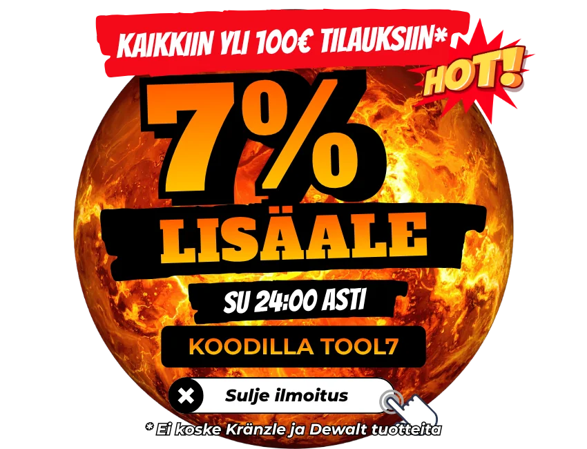 Kuponkinäyttö - ToolOutlet - ToolOutlet alennuskoodi: [[lisäale]] voimassa sunnuntaihin klo 24:00
