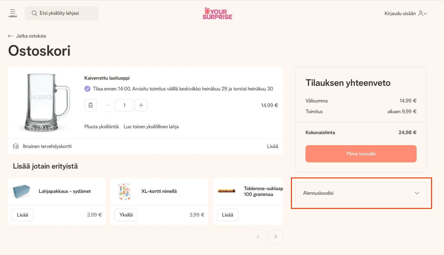 Kuinka käyttää - Yoursurprise